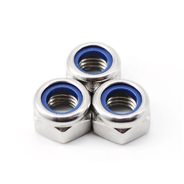 
DIN 985 Stainless Steel 304 A2 Hexagon Nylon Insert Lock Nut 