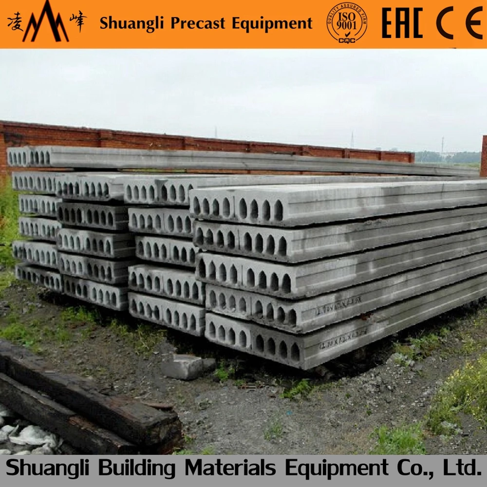 precast concrete hollow core slab making machine as roof and floor panel for concrete precast houses
