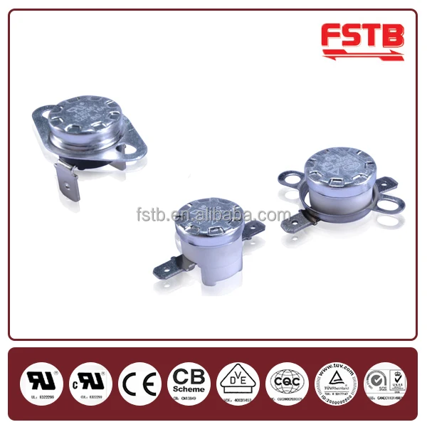 FSTB UL TUV RoHS KSD301 Bimetal Thermostat 16A 250V Water Heater Thermostat Temperature Switch