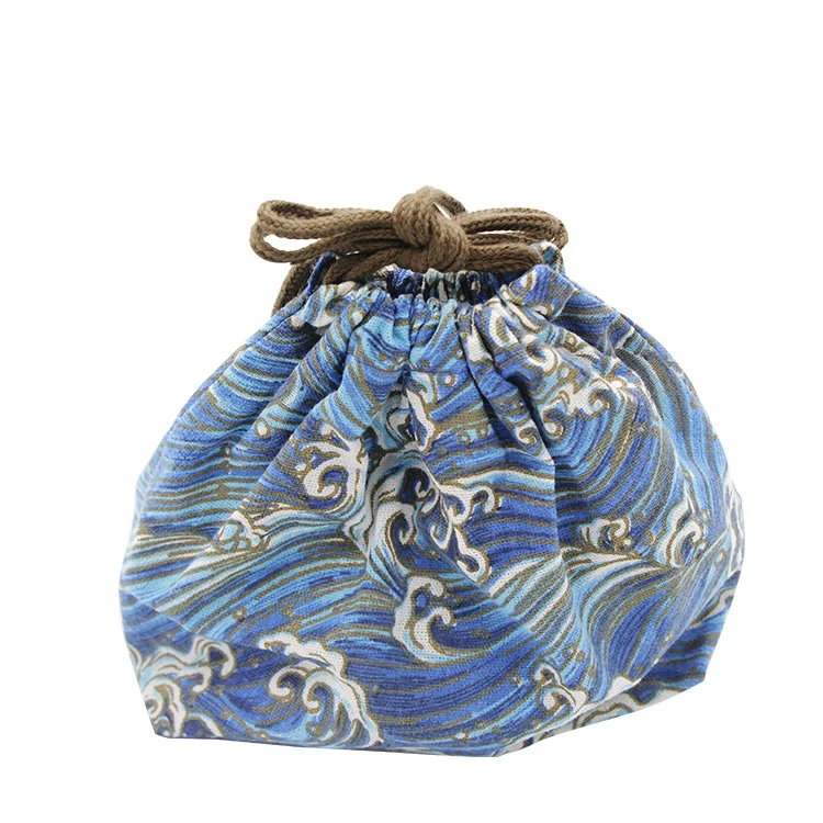 Silk Printing Plain Cotton Canvas Drawstring Bag for Shopping