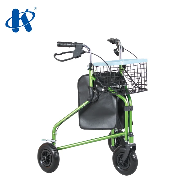 Luxury foldable aluminum lightweight outdoor wheelchair walker rollator transport chair travel forearm walker rollator