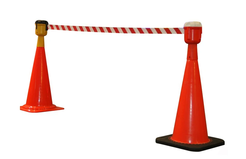 Red White or Yellow Black Traffic Colored Cones Tapes/retractable Barrier Tape/Retractable Cone Tape
