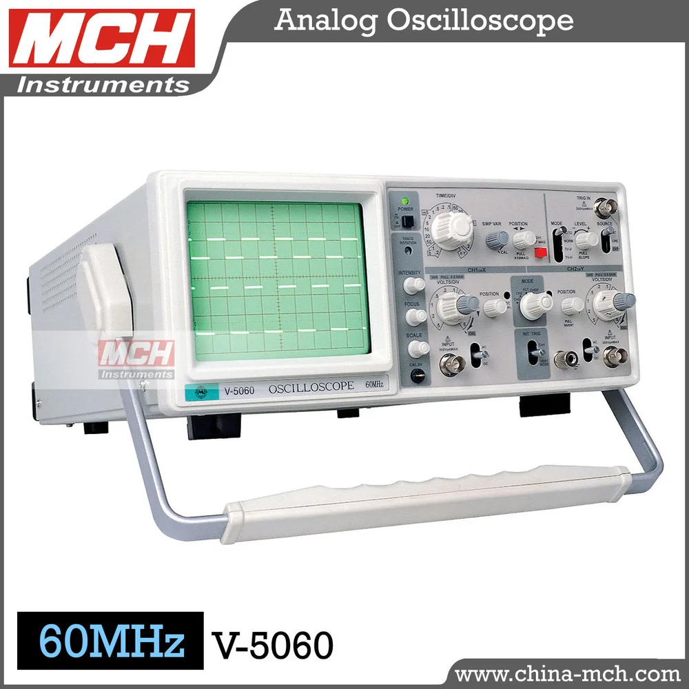 МЧ 60 МГц Аналоговый Oscillosgraph продуктов, V-5060 аналоговый осциллограф, 60 МГц двойной канал осциллографа