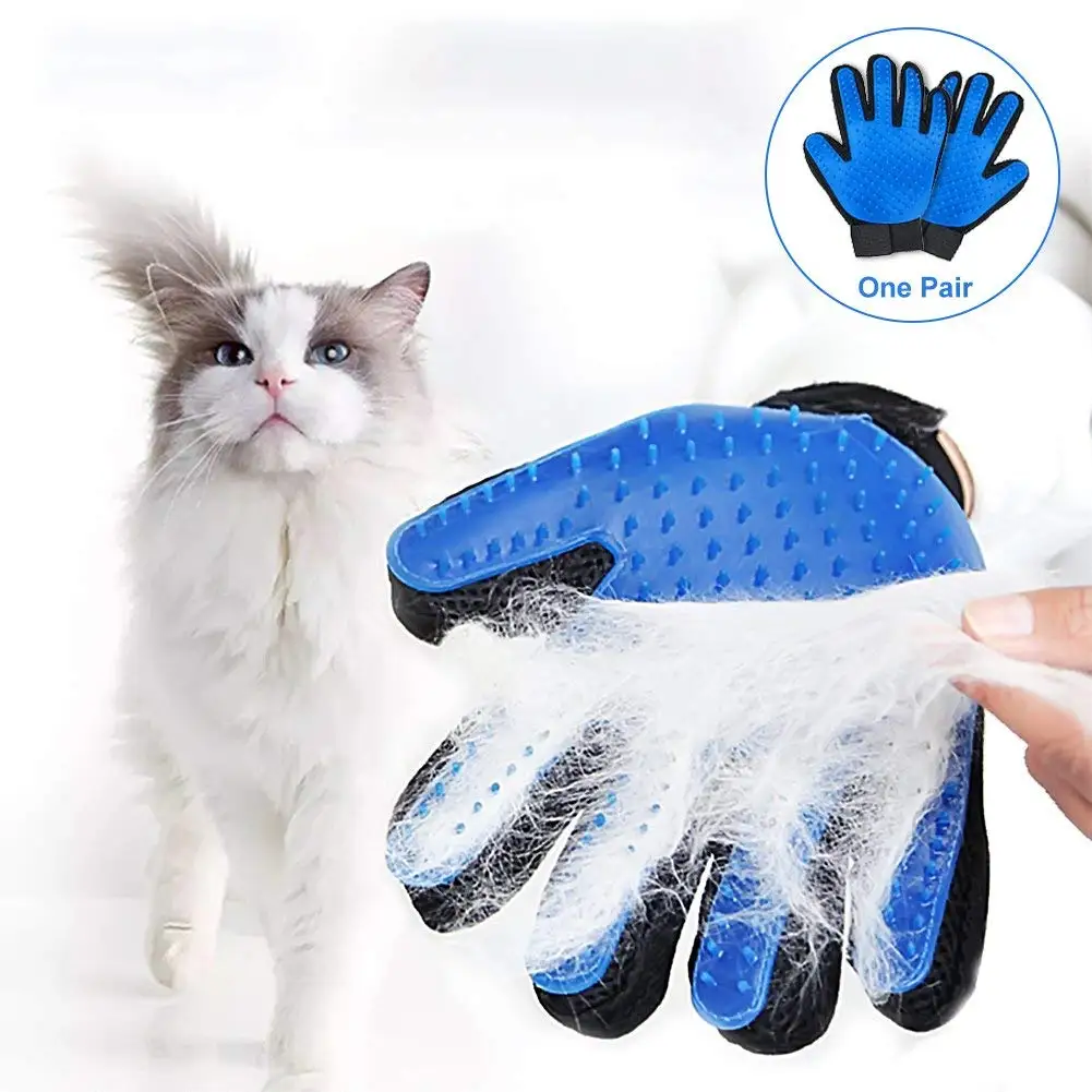 Cat grooming supplies gentle pet grooming glove brush pet hair remover glove