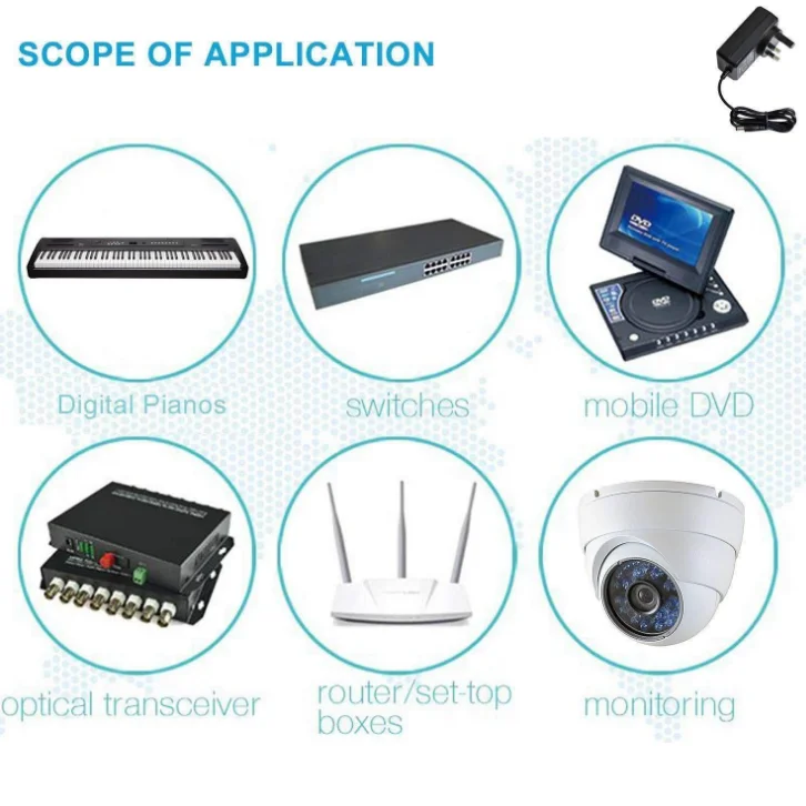 Desktop 48 V 1A switching power supply charger 48V 1A 48W AC DC Adaptor 5.5*2.5/5.5*2.1 mm for POE switch