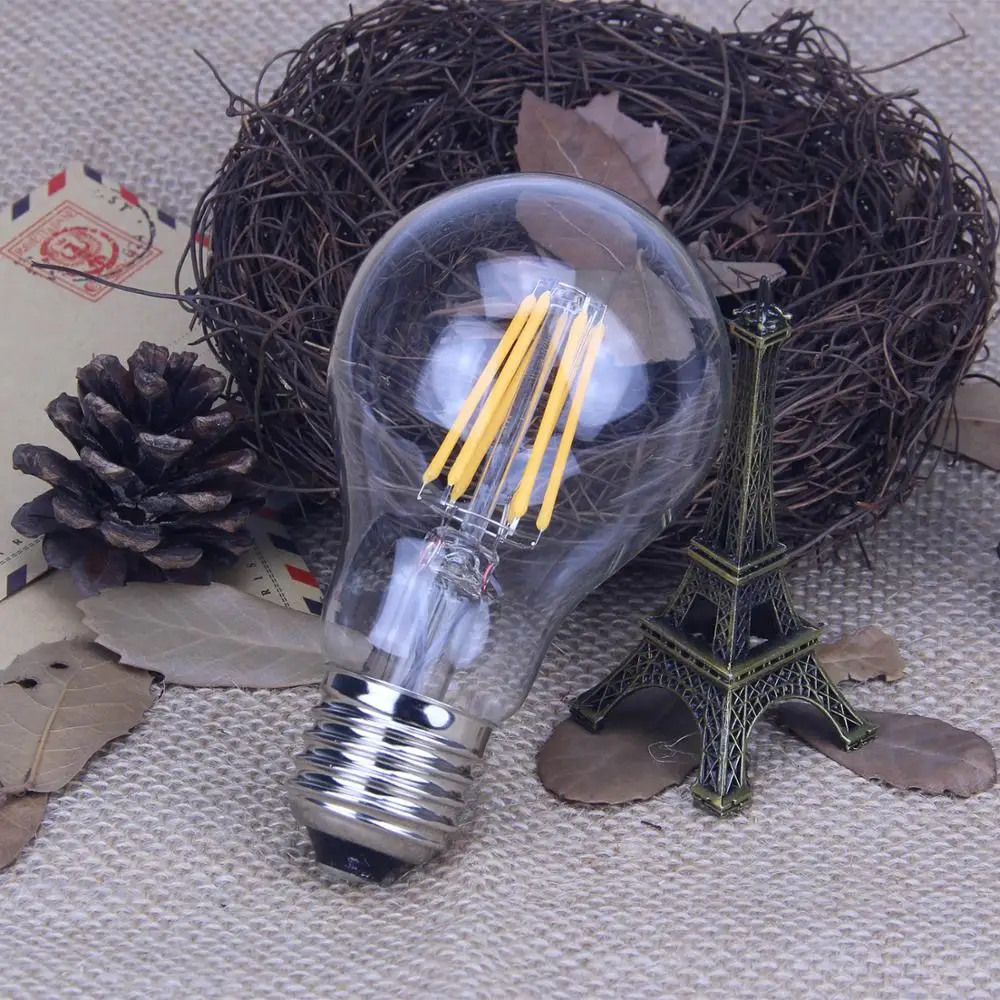 Chandelier A60 4W/6W/8W AC 120/220V Dimmable  LED filament bulb