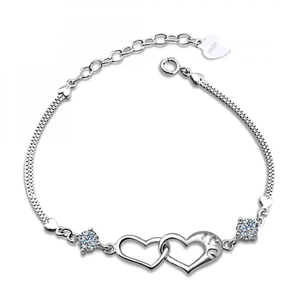 2021 New product jewelry  brass Bracelet with Love Heart Charm Bracelet Bangle 569536