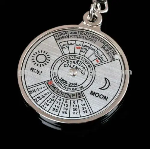 Perpetual calendar keychain