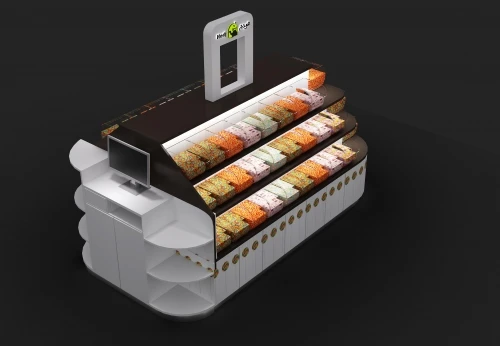 High-End Popular Custom Sweet Kiosk Furniture Retail Shopping Mall Candy Showcase Kiosk Design