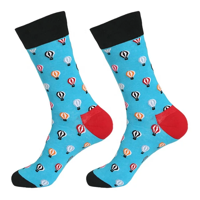 
High quality fashion business men happy tube socks with custom logo 