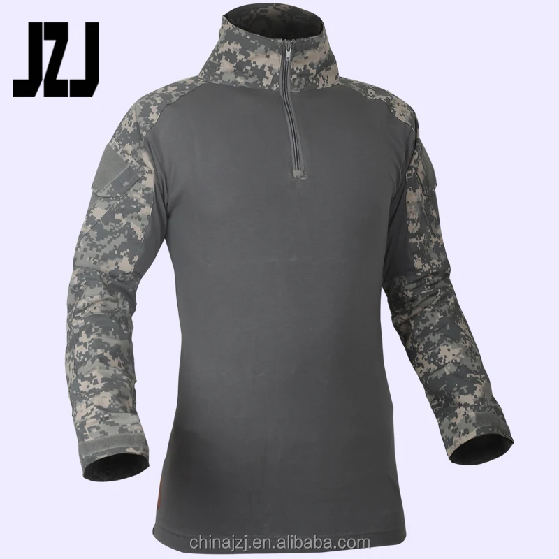 
Hot Sale Ripstop Tactical Military Plain Shirt Camouflage Army Frog Combat Suit 