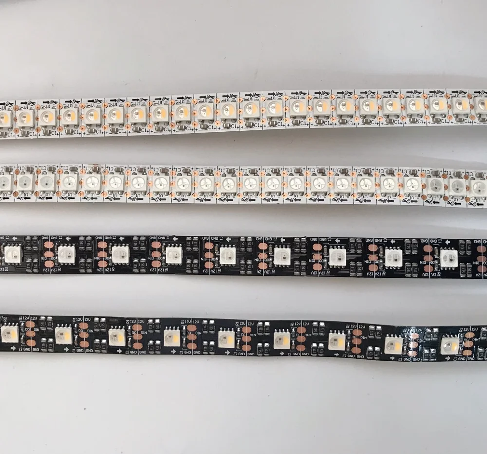 5050smd 60led/m DC12V 5m programmable rgbw led lights stripes with motion/music/sound activated sensor controller light switches