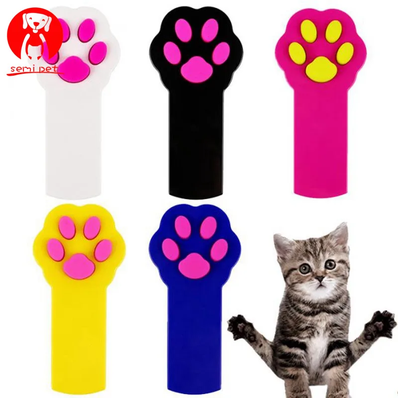 New Creative Cat Stick Toy Footprints Paw Print Cat Supplies Led Infrared Laser Funny Cat Pen
