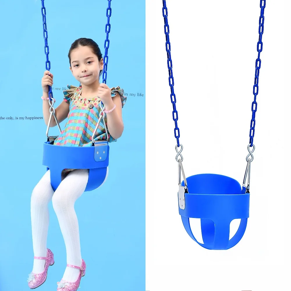 fashion safe EVA full bucket baby swing set indoor and outdoor playground patio park kids swing