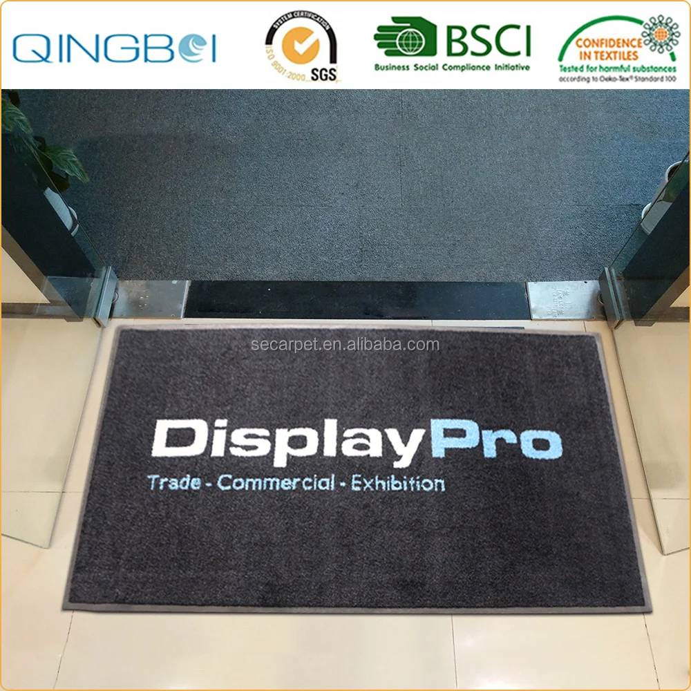 Heavy Duty Industrial Custom Logo floor Rubber Mat Printed Door Entrance Mat