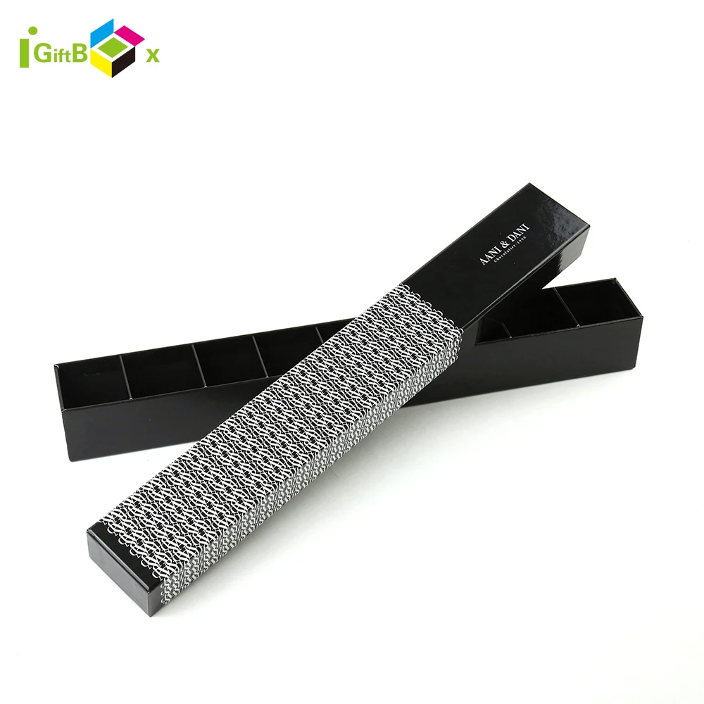 Custom Handmade Paper Cardboard Empty Chocolate Box Bar Gift Packaging Chocolate Box For Candy with Divider Inserts