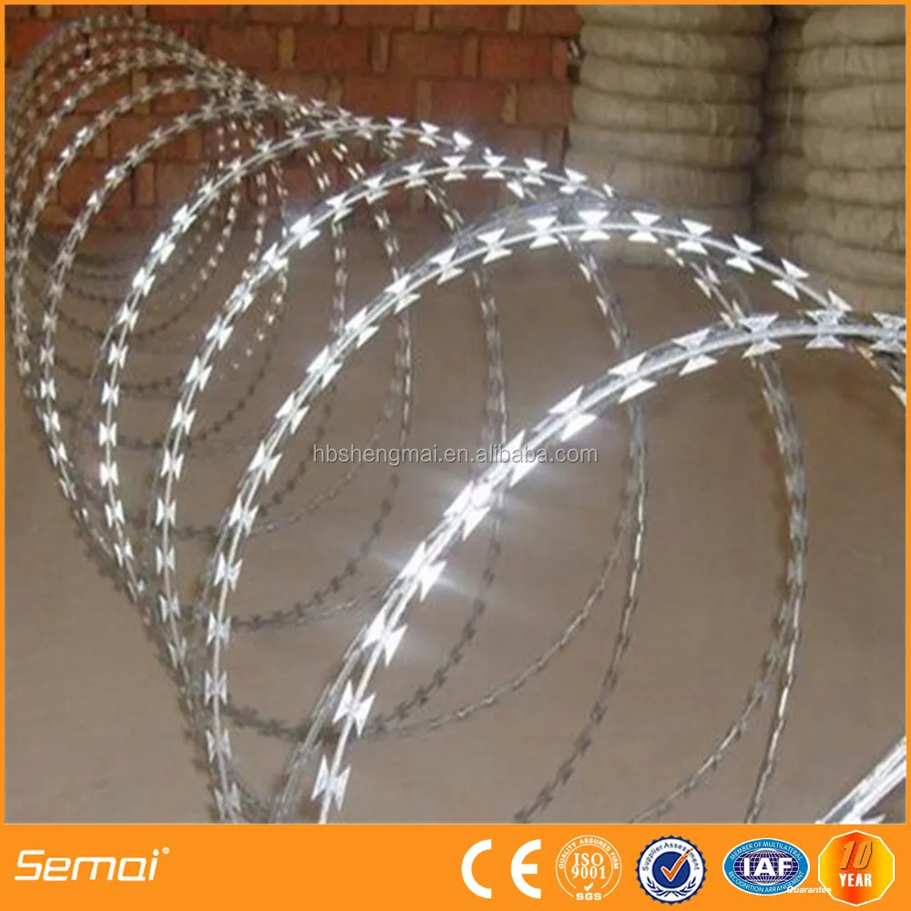 
China supplier razor barbed wire / concertina razor wire price 