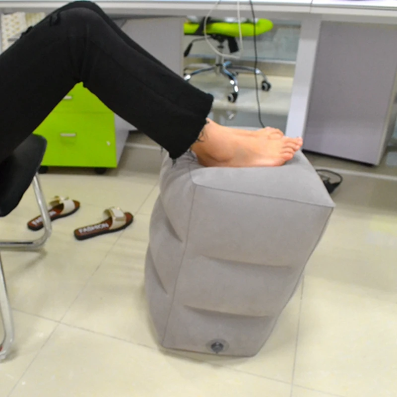 Airgoods Inflatable Airplane Travel Bed Footrest Pillow