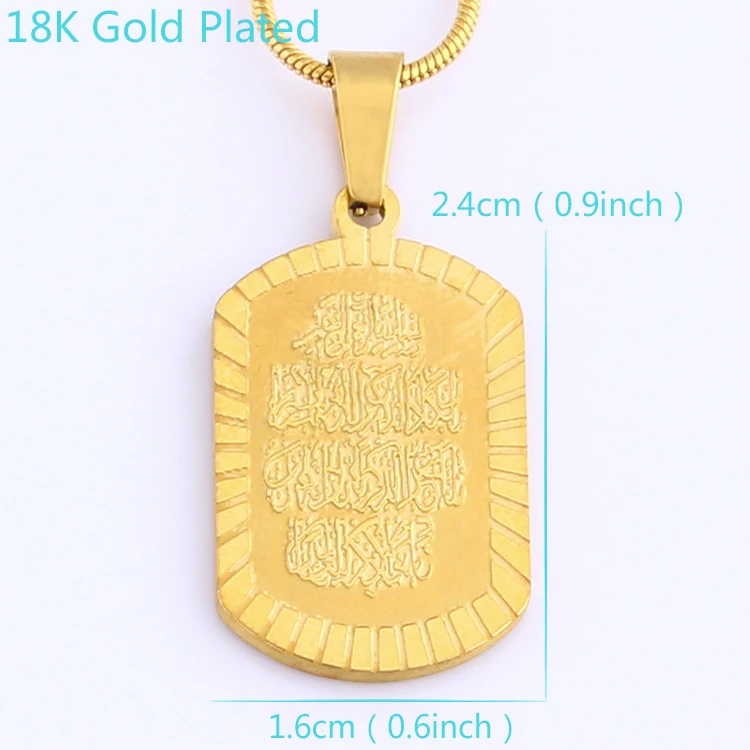 
JH Avant-garde Fashion Big/Medium/Small Sizes Gold Plated Pendant With Necklace Christian Jewelry 