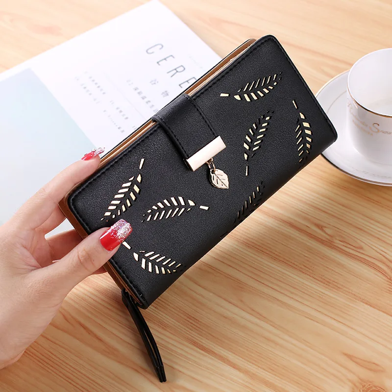 New Design Card Holder Leather Long Zipper Wallet for Women