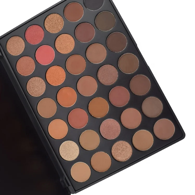 Wholesale black makeup manufacturer 35 color cheap mineral makeup palette top selling eyeshadow palette