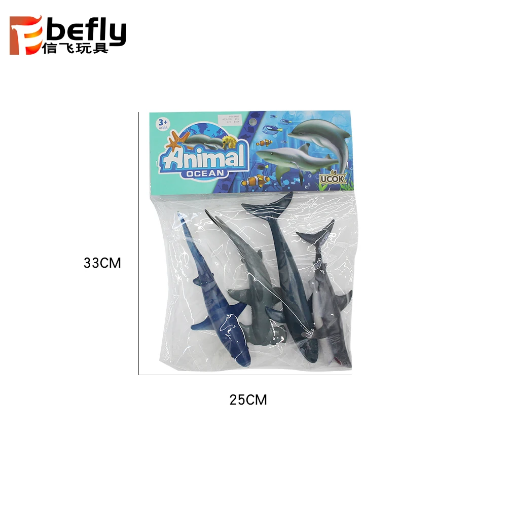 Table decoration gift deep ocean figure plastic shark sea animal toy