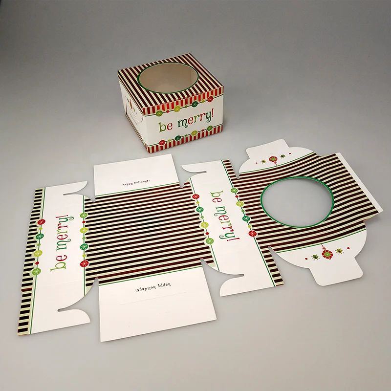 
Custom Cheap Food Grade Cupcake White Kraft Paper Packaging Treats Boxes 