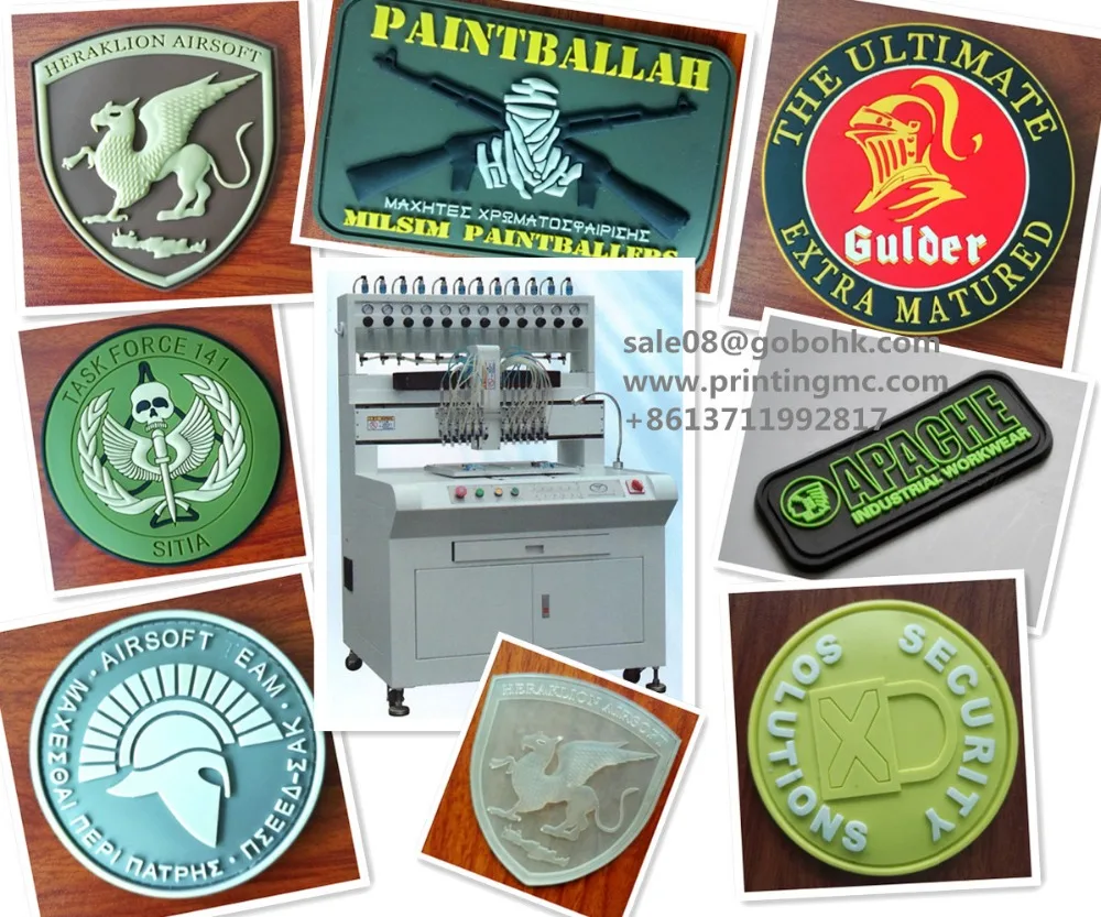 12 Colors Soft Rubber Pvc Logo/label Dispensing making Machine