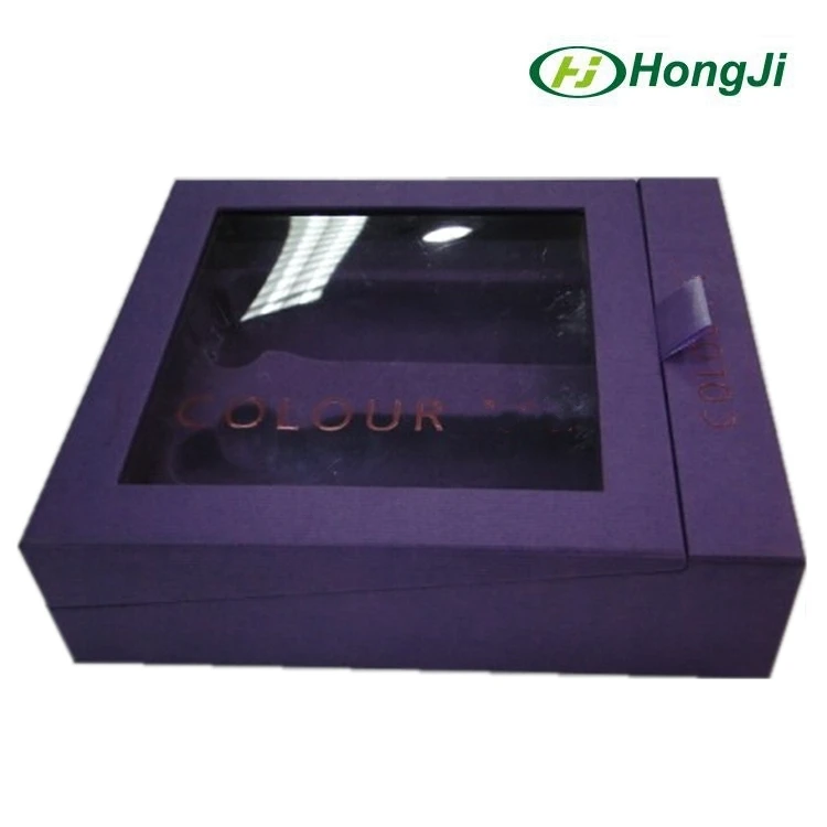 Custom Design Lid Window Clear Box Paper Packaging Box Gift Box