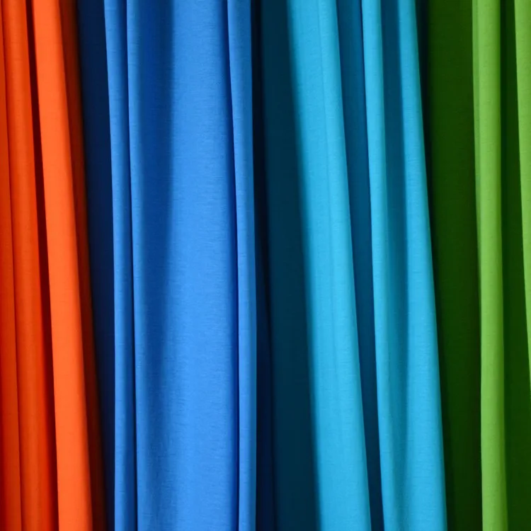 High Quality Bright coloured Singeing  80S/1 Cotton Knitting single jersey fabric muslin for clothing fabric