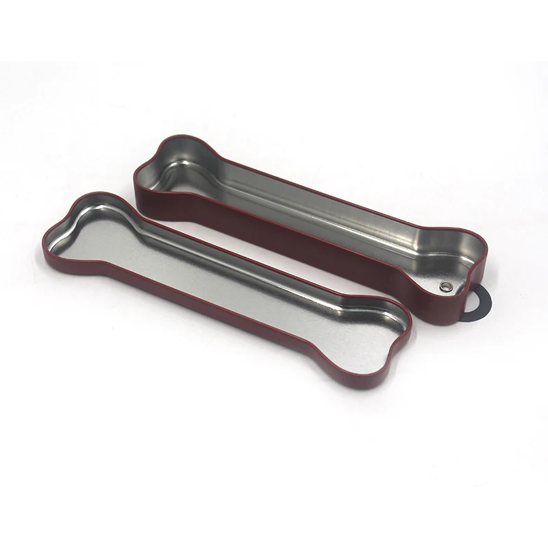 DongGuan Hot Sale Dog Bone Shaped Tin Box Sets USB Cable Electrical Metal Box Tin Package