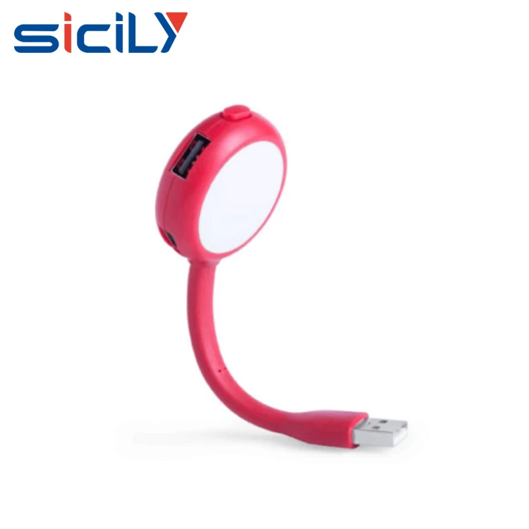 Novelty Promotion Gift USB Hub 4 Port with LED Light, China Factory 5 LED Usb Hub Lamp