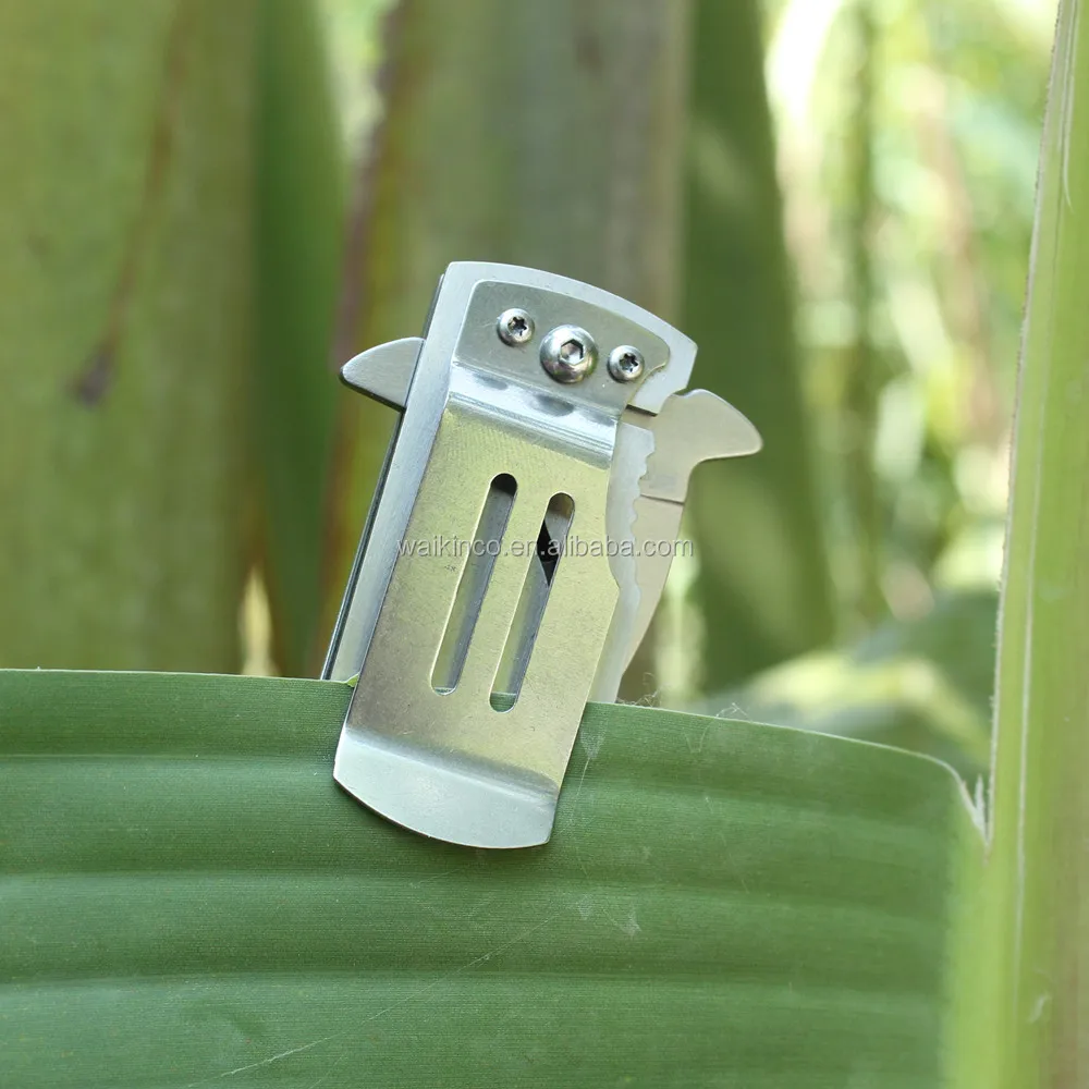 Engraved Mini Stainless Steel Wallet Clip EDC Pocket Folding Knife with Aluminium Handle