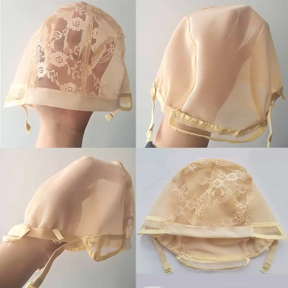 
Elastic Wig Caps For Making Wigs Stretch Lace Weaving Cap Extra Large For Big Head with Adjustable Straps and Combs 