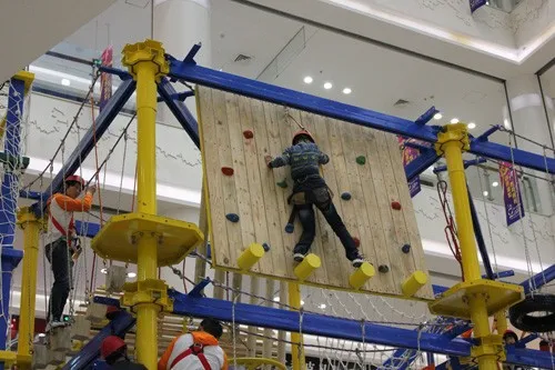 Ropes course adventure indoor playground equipment for shopping mall