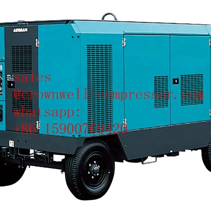 PDSH850S-4B2 AIRMAN portable screw compressor Trailer High Pressure series ENGINE MITSUBISHI