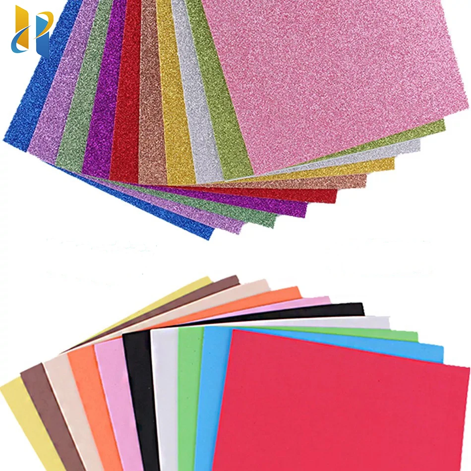 Paper A4 High Quality EVA Foam Glitter Paper Customized  Colorful Glitter EVA Foam Sheet Shiny