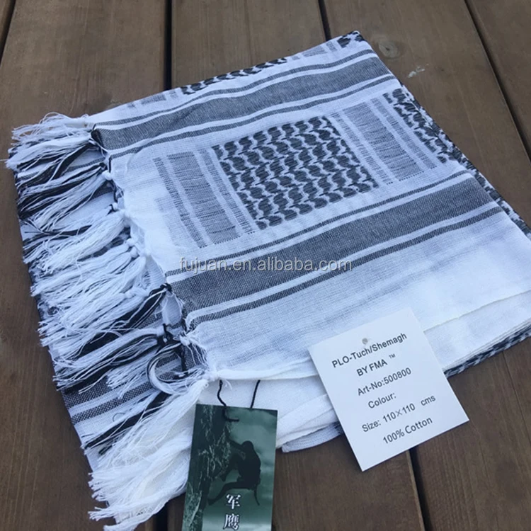 Fashion accessories scarves military magic square 100% cotton arabic outdoor shemagh for sale