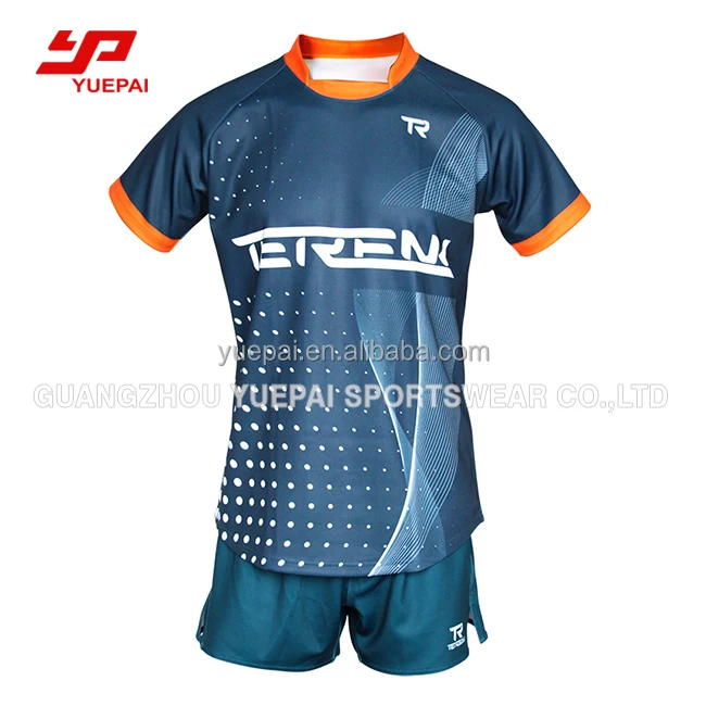 High quality custom design rugby jerseys and shorts for men