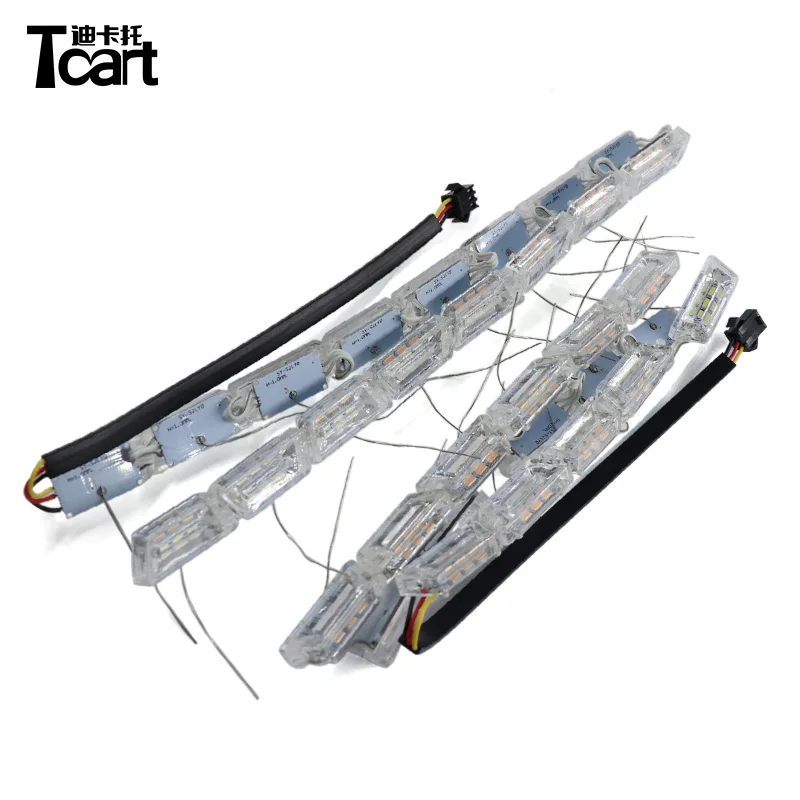 Новые Мягкие DRL с световой сигнал поворота Следуйте светодиодные дневные ходовые огни, пропилен-каучука прокладки с функцией поворота слеза ангела глаз