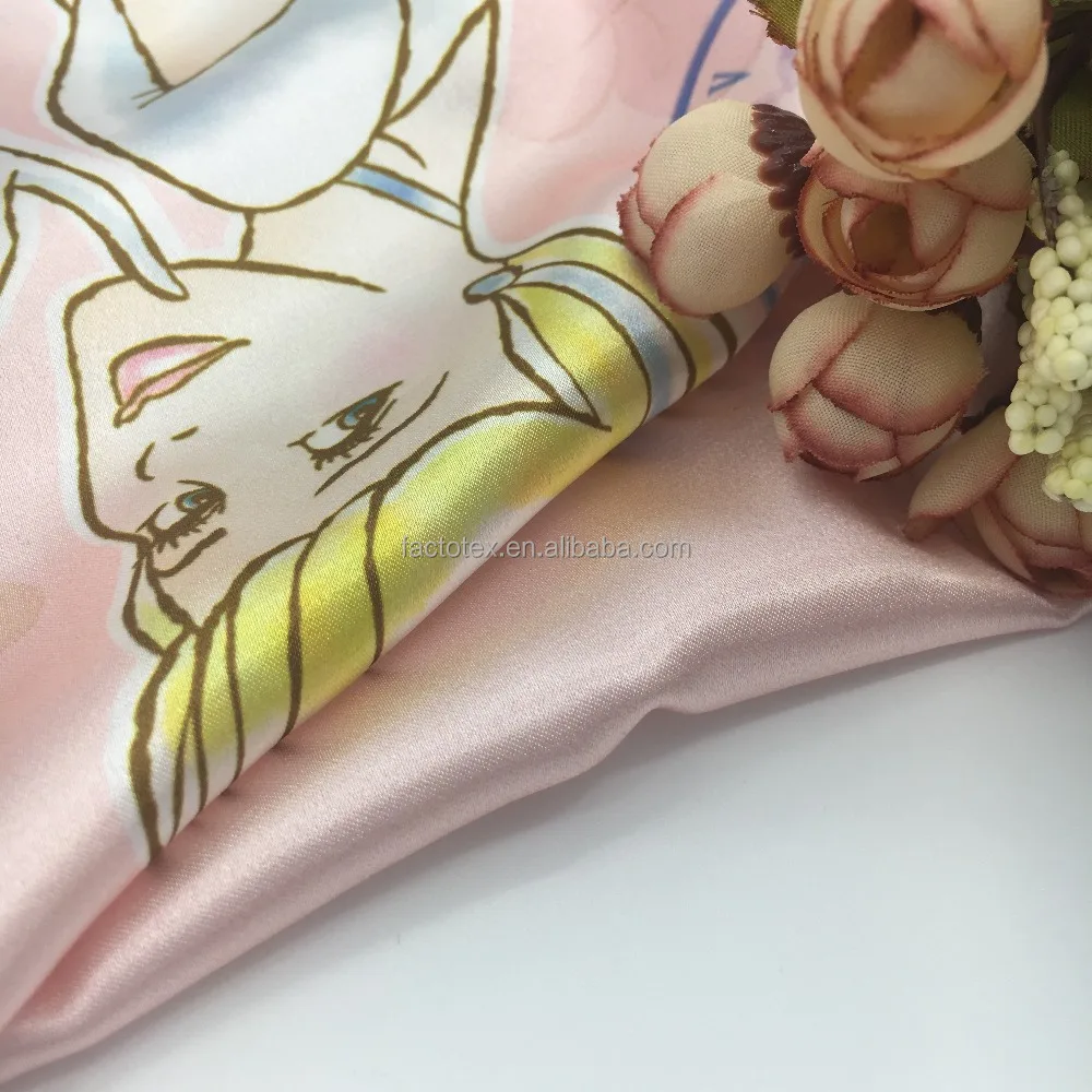 2022 Wholesale Price India Digital Printing Polyester Satin Fabric