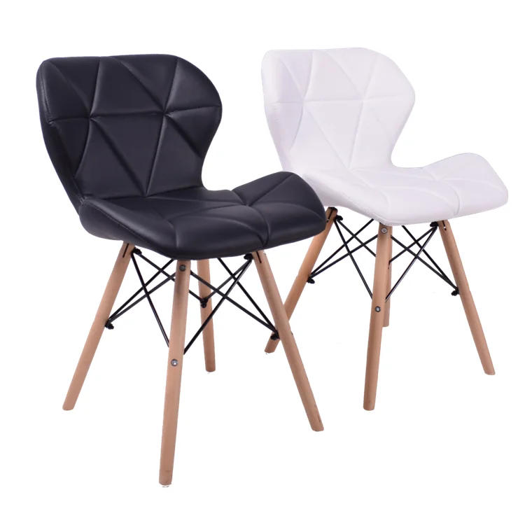 Modern butterfly chair leather wood leg armchair living room chair