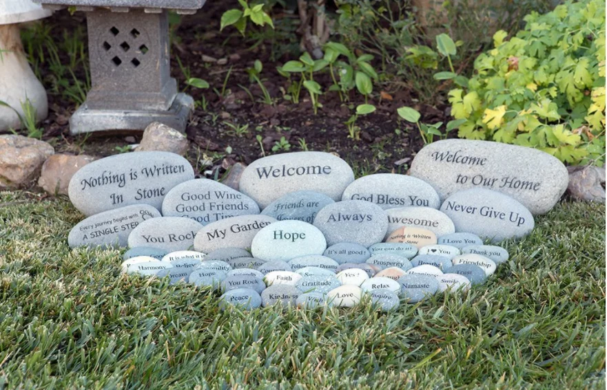 Wholesale inspirational stones Engraved stone Pocket Inspirational Stones Courage