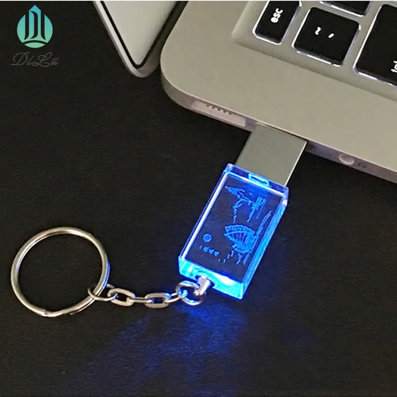 2019 FREE SAMPLE Cheap Customized LOGO acrylic 16G flash drive / Glass crystal USB 2.0 pen drive Memory /usb flash drive crystal