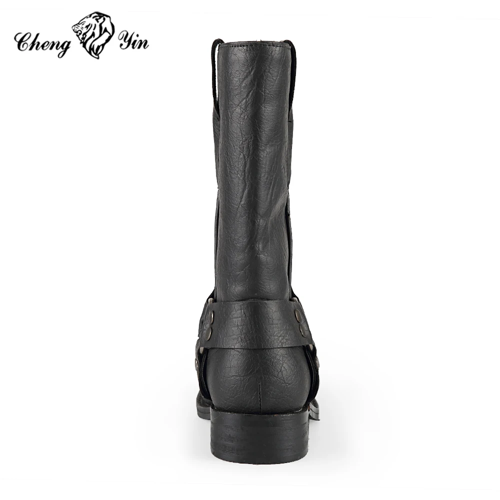 Модные детские ковбойские ботинки с квадратным носком, черного цвета, детская обувь с индивидуальным дизайном, Детские ботильоны, обувь для девочек для детей, оптовая продажа