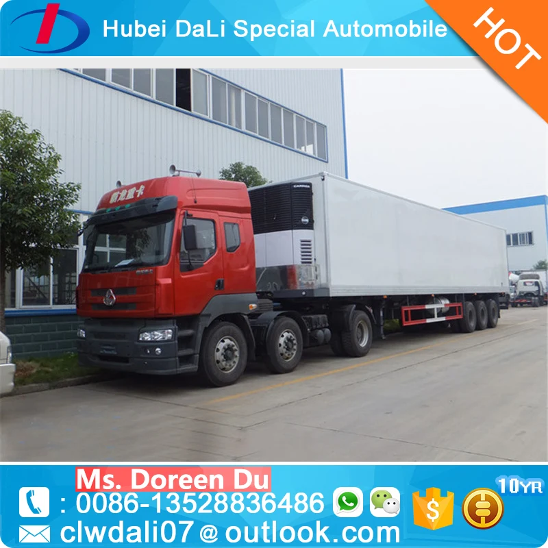 New  Dongfeng refrigerated semi trailer thermo king refrigerator truck