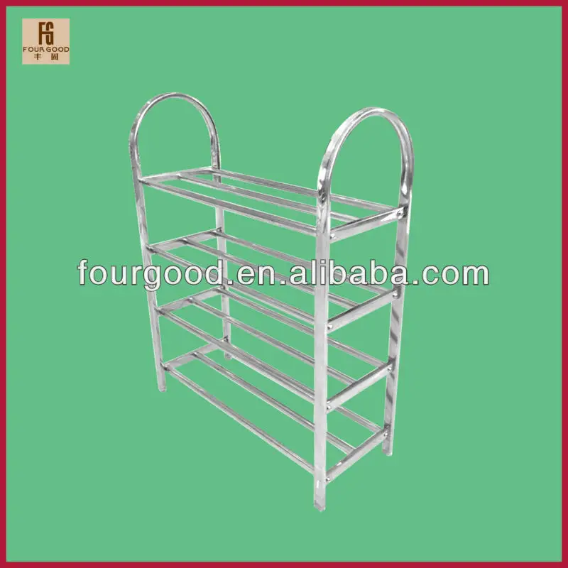 Heavy duty iron chromiun shoe display shelf rack stand