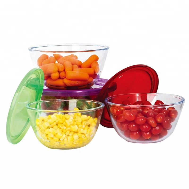 Meal Prep Container Glass Baking Mixing Salad Bowl Set