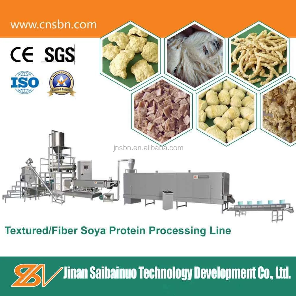 vegetable protein processing machine/TSP production line/Soy chaap making machine