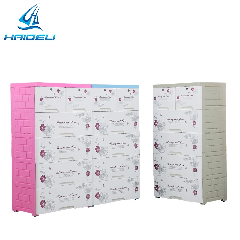 Plastic PP Drawer Storage for Organized cart